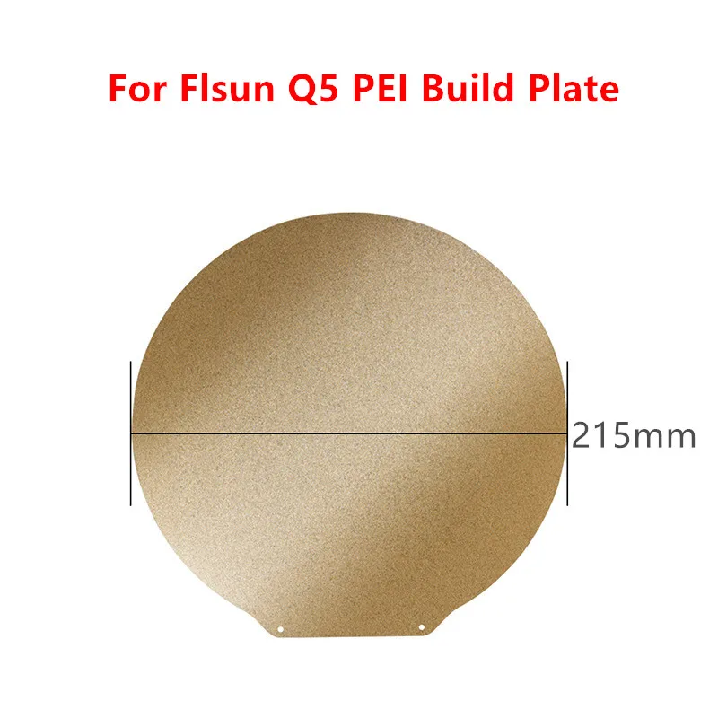 

ENERGETIC Flsun Q5 PEI Plate Spring Steel Sheet Double Sided Textured PEI Build Plate with Magnetic Base Dia 215mm