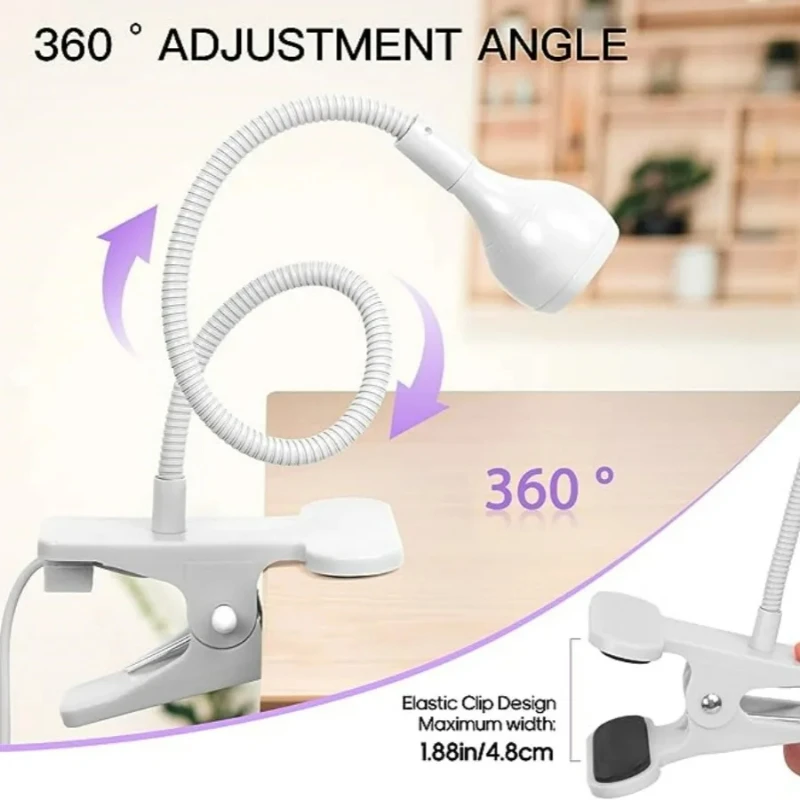 مجفف الأظافر ضوء الأشعة فوق البنفسجية مسمار مصباح 39nm الطول الموجي كليب على مكتب USB صغير لأظافر هلام ongle مانيكير أدوات الصالون
