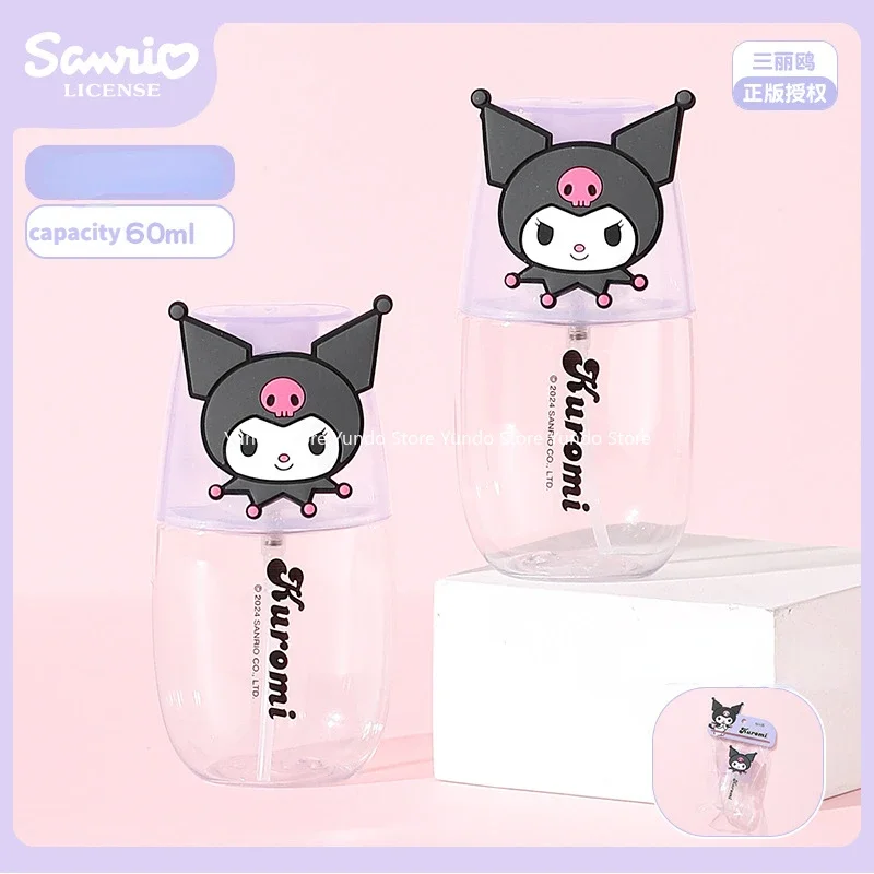 New Sanrio My Melody Kuromi Sub-bottle 55ml Creative Portable Travel Straight Full Filling Artifact Kawaii Spray Empty Bottle