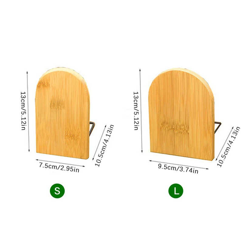 △ Nature Bamboo Desktop Organizer Bookends Book Ends Stand Holder Shelf Bookrack