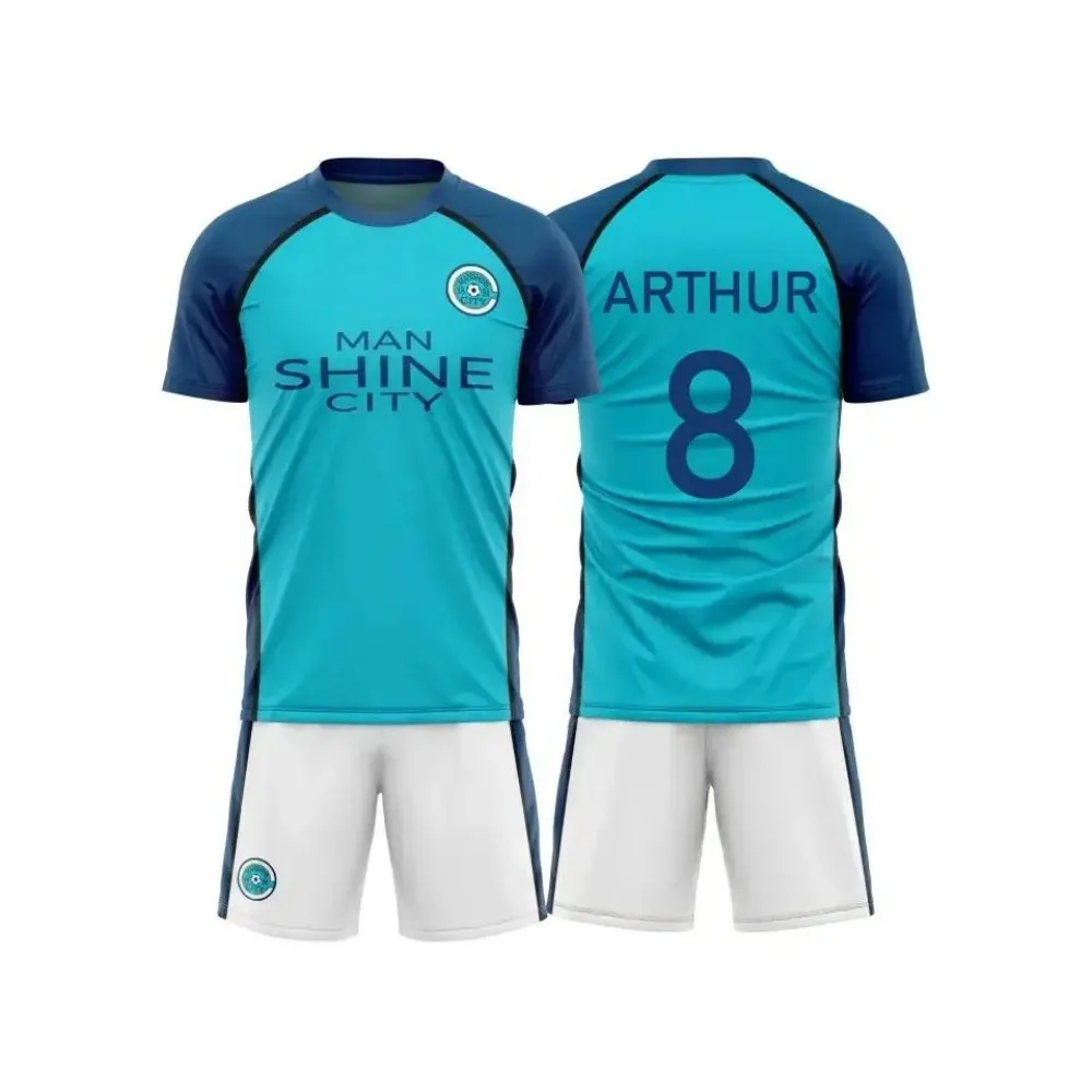 Summer Cartoon Anime Manshine City Nagi Printed Pattern Men's T-shirt Shorts Set Football Suit Fashion Outdoor Training Set