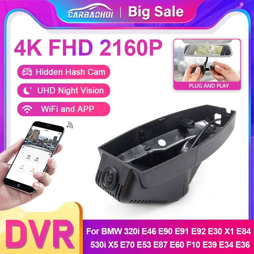 New 4K Car DVR Wifi DVR Video recorder dash cam For BMW 320i e46 e90 e91 e92 e30 530i f10 e39 e34 e36 x1 e84 x5 e70 e53 e87