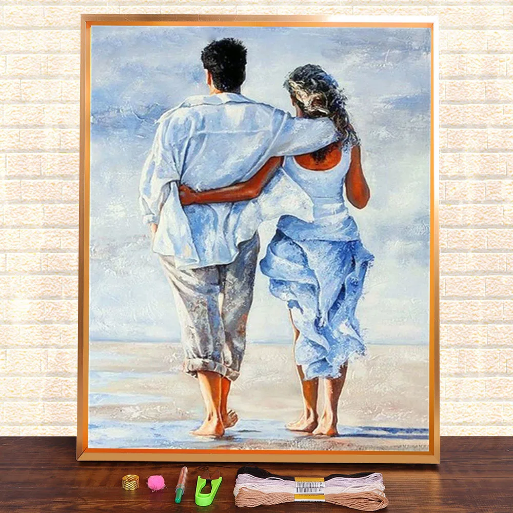 Lover Pre-Printed 11CT Cross-Stitch Complete Kit DIY Embroidery DMC Threads Handmade Painting Handicraft Craft    Decor