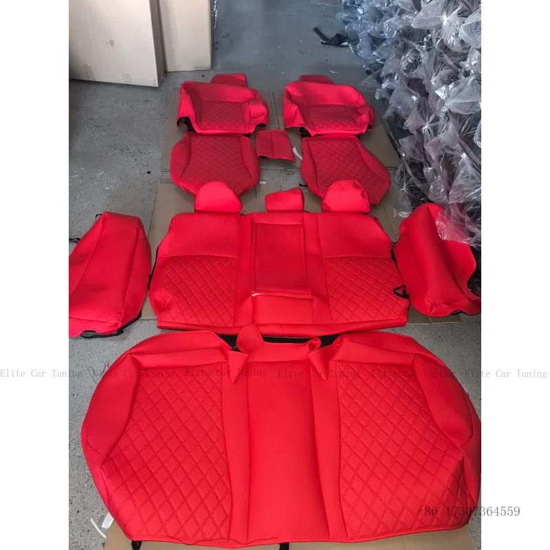 High Quality Waterproof Universal Custom Car Seat Covers Four Seasons Leather Seat Cover Car Full Set 9 Pcs for Cars