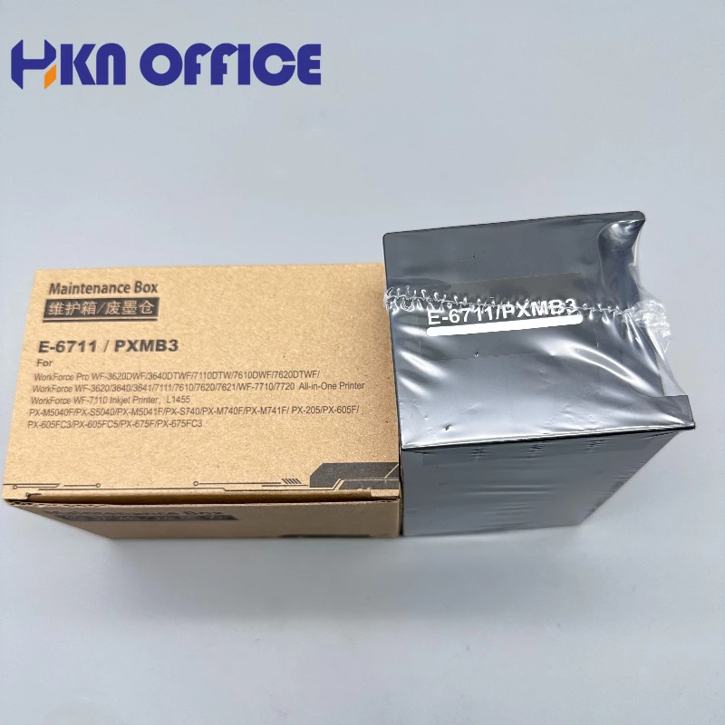 

5X T6711 L1455 Коробка для обслуживания чернил для EPSON WF 7610 7620 7720 7110 7210 7510 7615 7710 7715 3010 3520 3530 3540 3620 3640