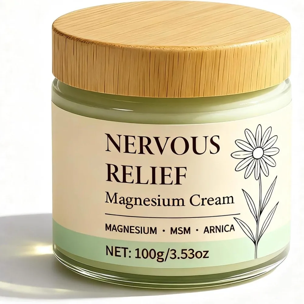 100g/3.53oz Nerve Relief Magnesium Cream Non-Greasy Moisturize Skin Magnesium Cream Fast Absorbing Gentle Care Body Care Cream