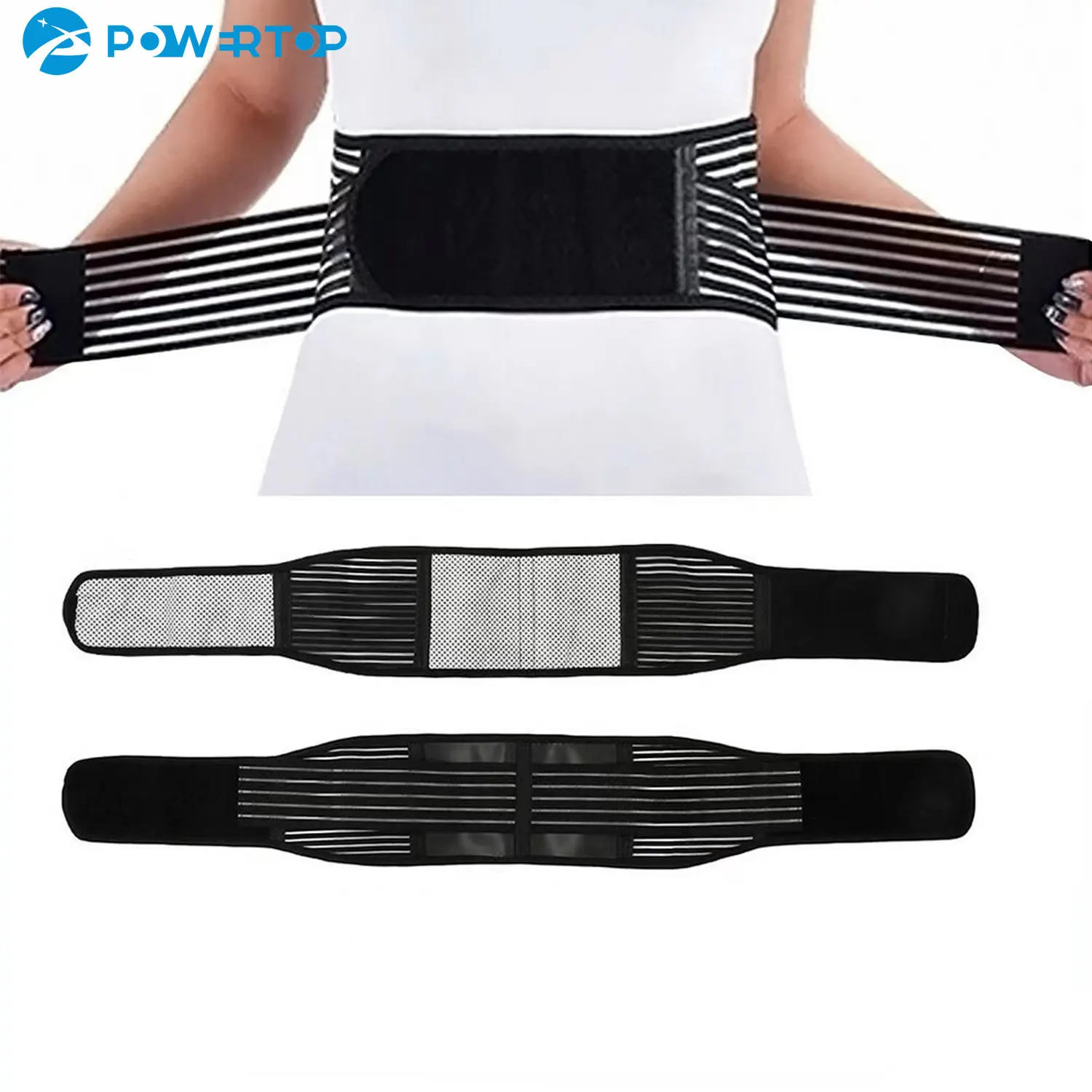 1Pcs Adjustable Neoprene Double Pull Lumbar Support Lower Back Belt Brace Pain Relief Band Waist Belt