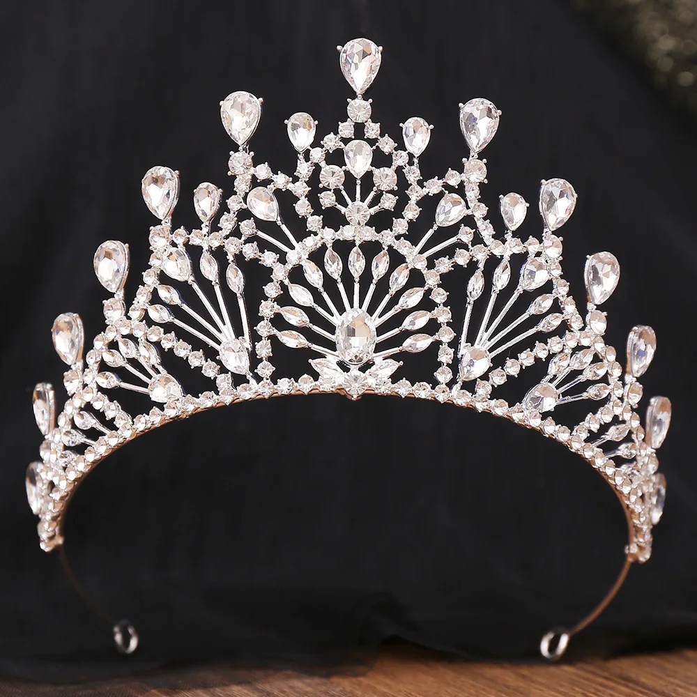 Luxury Crystal Snowflake Hairband Floral Bridal Tiaras Baroque Crown Rhinestone Pageant Diadem Headband Wedding Hair Accessories