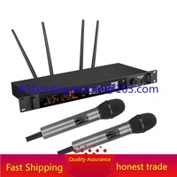 ST-990 Professional True Diversity UHF Wireless Microphone 800-1500 Meters Remote Dual Channel Receiver Microphone Stage KTV Use