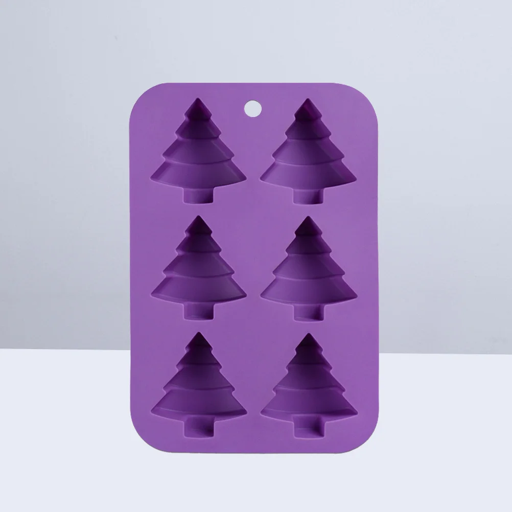 Moldes para decoración de pasteles de árbol de Navidad, silicona de calidad alimentaria, seguro, saludable, suave, duradero, Color aleatorio, molde de silicona para árbol de Navidad
