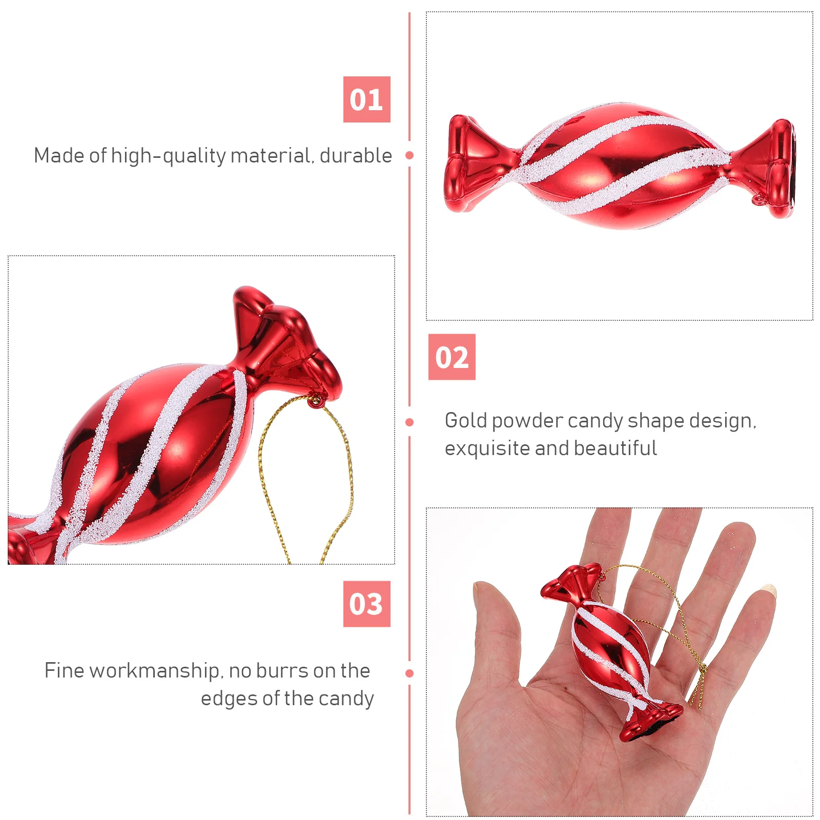 30 PCS Candy-shaped Decoration Christmas Hanging Scene Layout Pendant Xmas Style Festive High Quality