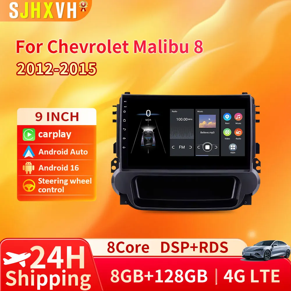 

Car DVD Auto Radio Android 16 For Chevrolet Malibu 2012 2013 2014 2015 Multimedia Player GPS Navigation Stereo Head Unit BT