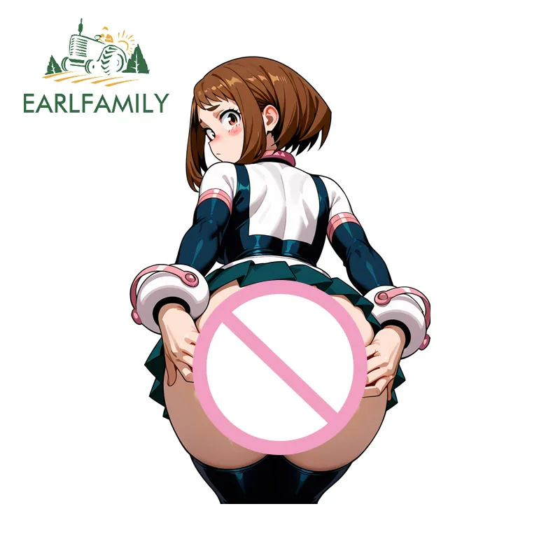 EARLFAMILY for Alluring Toga Butt Close-up Car Stickers Adorable Anime Girl Graphics Decals Sunscreen Car Occlusion Scratch - Image 6