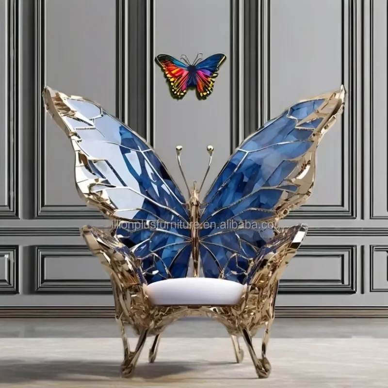 Modern High-End Butterfly Lounge Chair for Home Villa Living Room Dining Outdoor Bar Hotel with Accent Leisure Design
