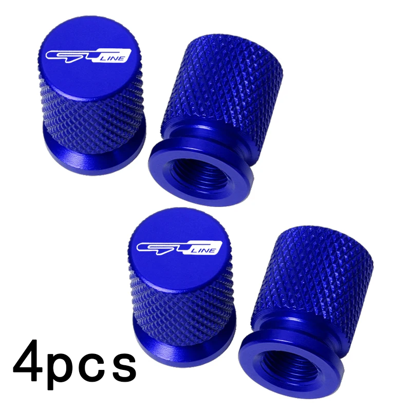 Tampas de válvula de pneu para roda de carro, pneu Stem Covers, Airdust, impermeável, Kia GT Line, ELANTRA, Sportage, Stinger, KX5, K3, K4, K5, 4pcs