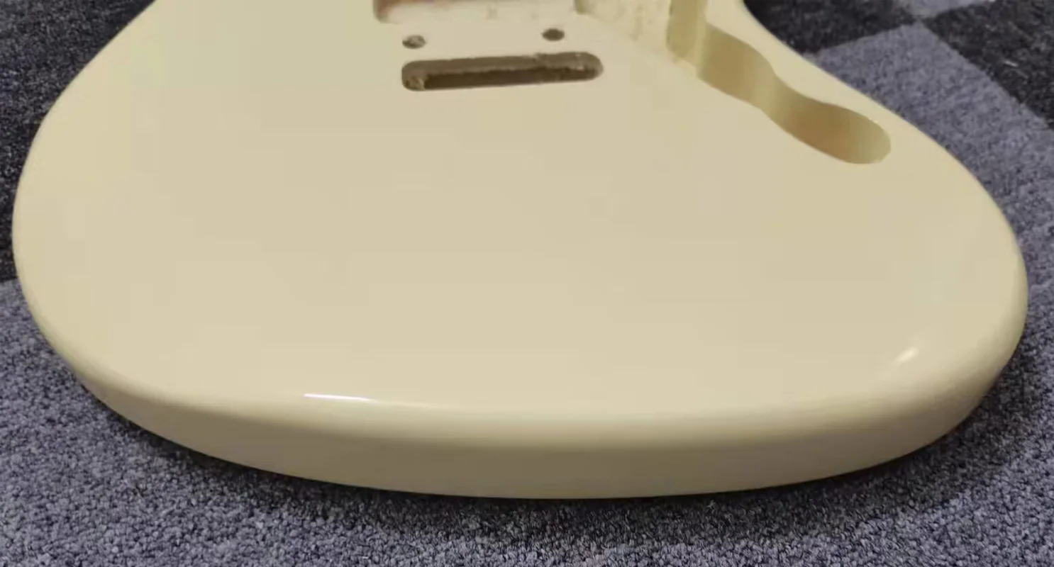 Milk yellow electric guitar body, shiny guitar assembly, modification, DIY professional performance