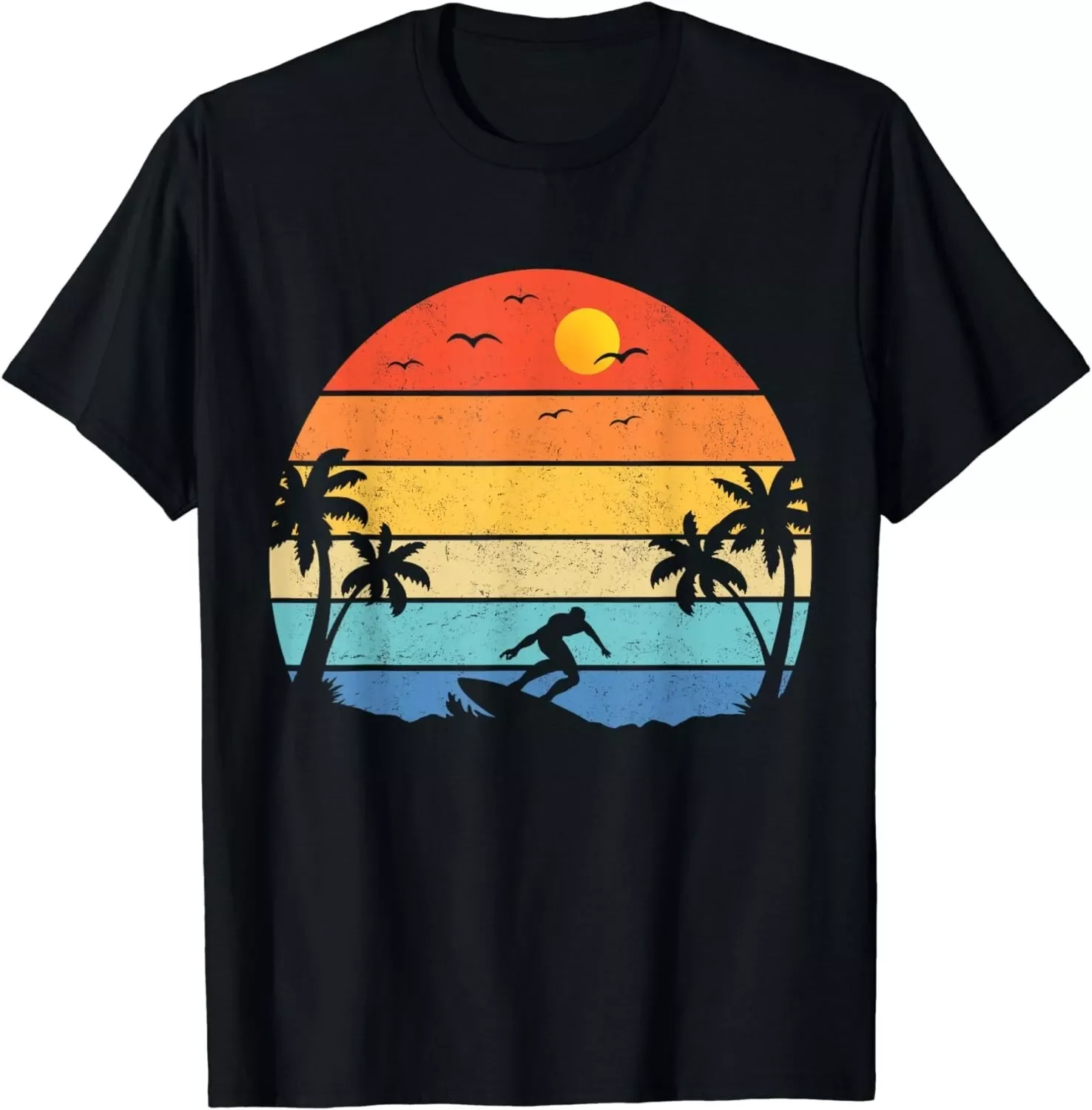 Vintage Surfer Retro Surfing Beach Surf Gift Unisex T-Shirt S-5XL