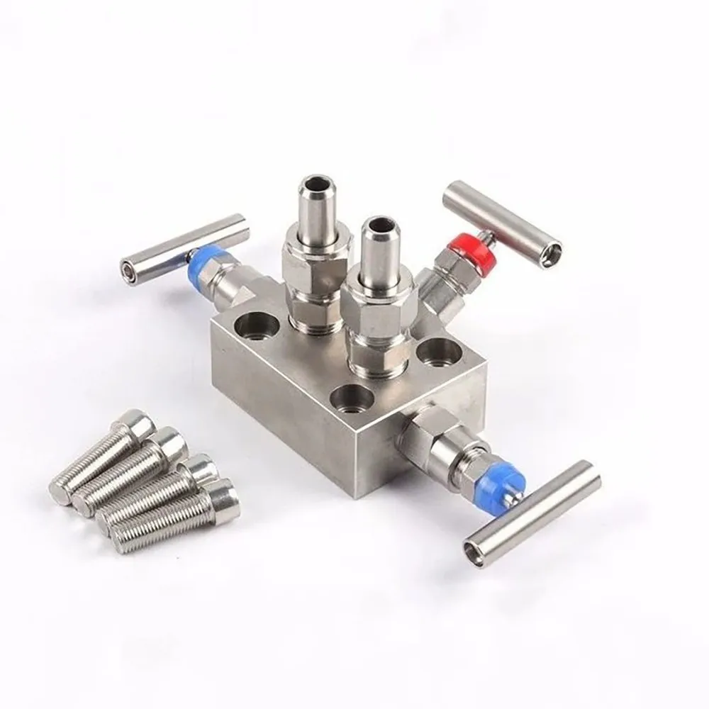 Grupo de tres válvulas integrado de acero inoxidable 304 3051 EJA válvula de manómetro diferencial de presión diferencial universal thre