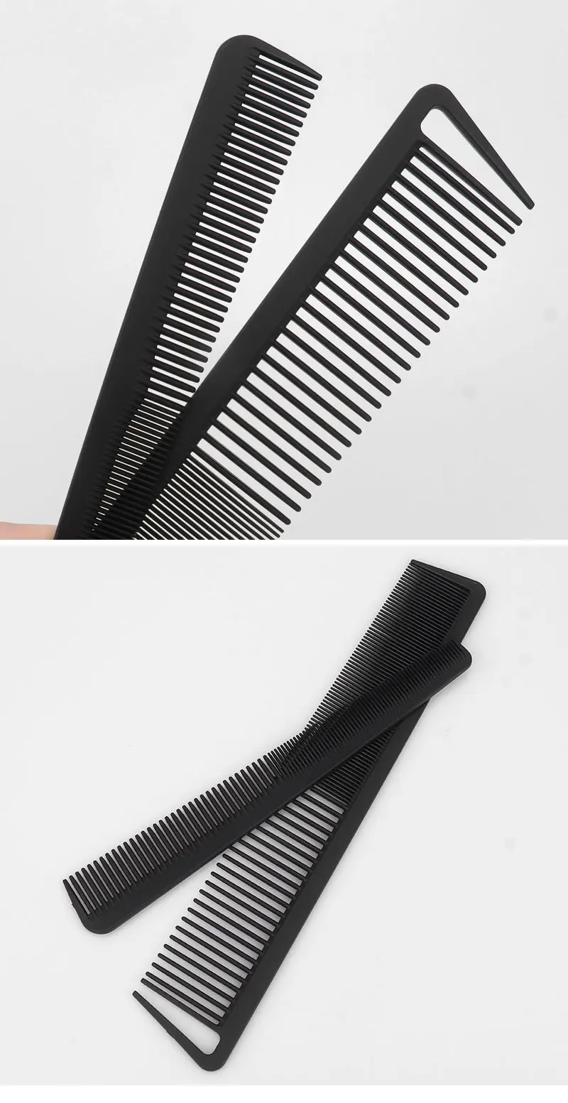 Carbon Faser Haar Schneiden Kamm Coiffeur Professionelle Barber Kämme Hohe Temperatur Widerstand Friseur Friseur Pinsel – Detail 12