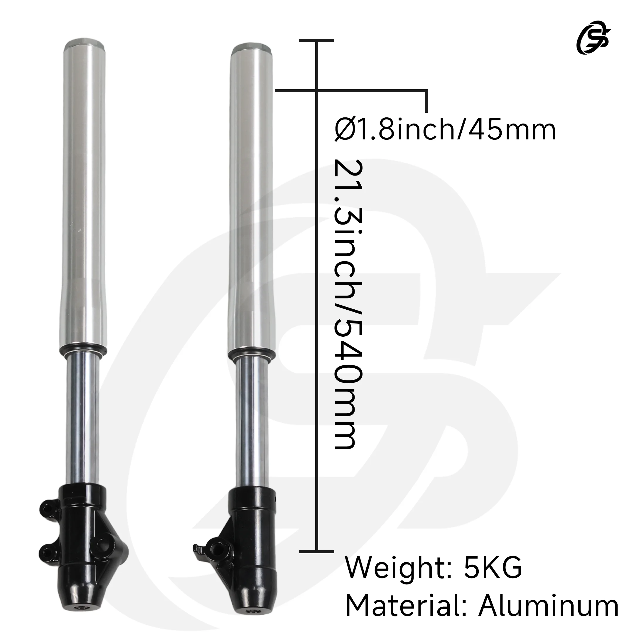 540mm Front Shock Absorber Monkey Z50 45mm Silver Shock Absorption Rebound Speed Unadjustable for Honda Monkey Mini Bike