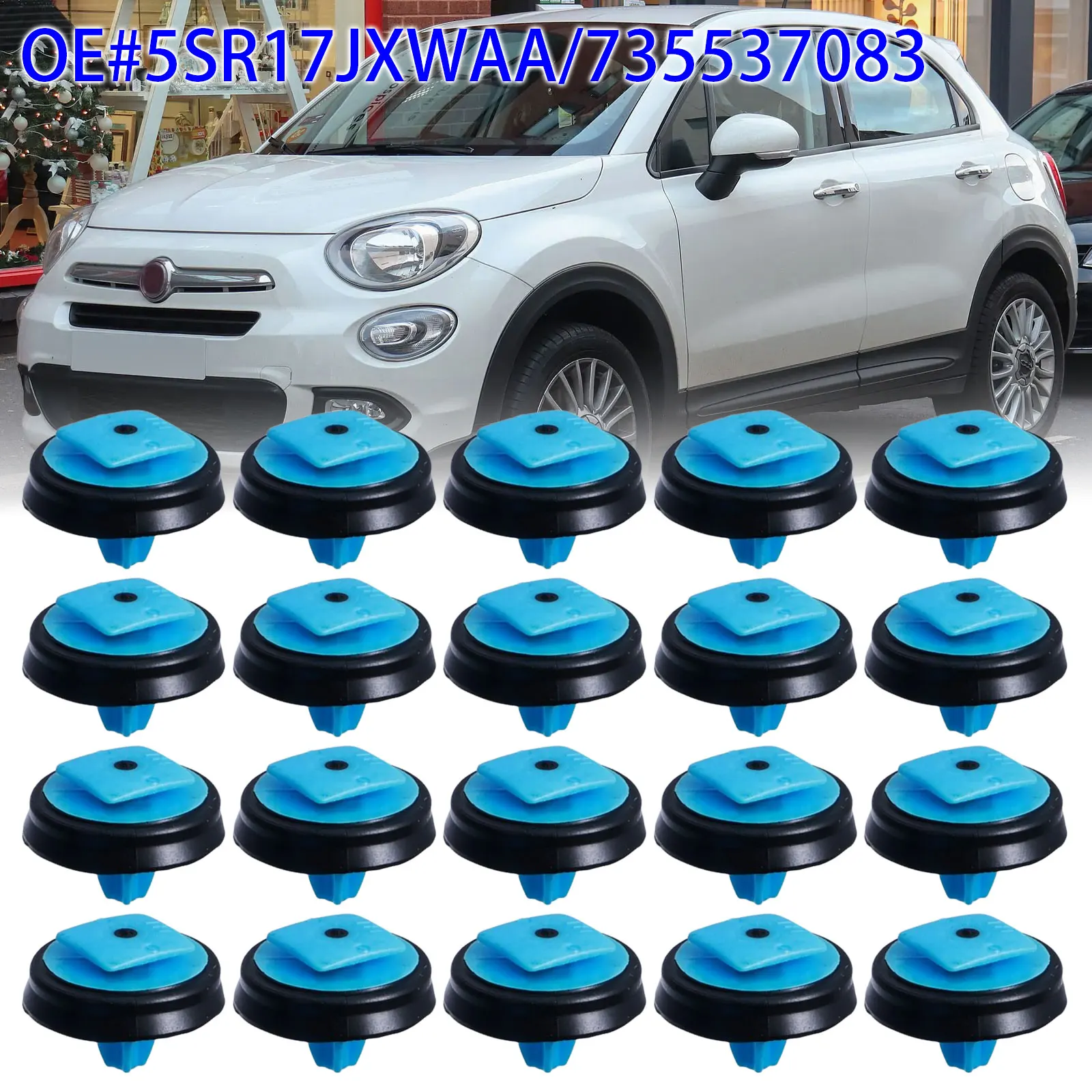 735537083 Rear Wheel Arch Flares Outer Moulding Trim Retainer Clips For Fiat 500L 500X Panda Jeep Renegade