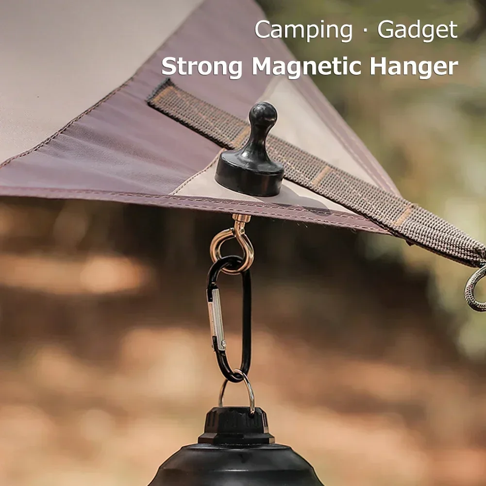 Hanging Carabiners Pulling Force Mini Magnetic Hooks Heavy Duty Multipurpose for Outdoor Hanging Camping Light