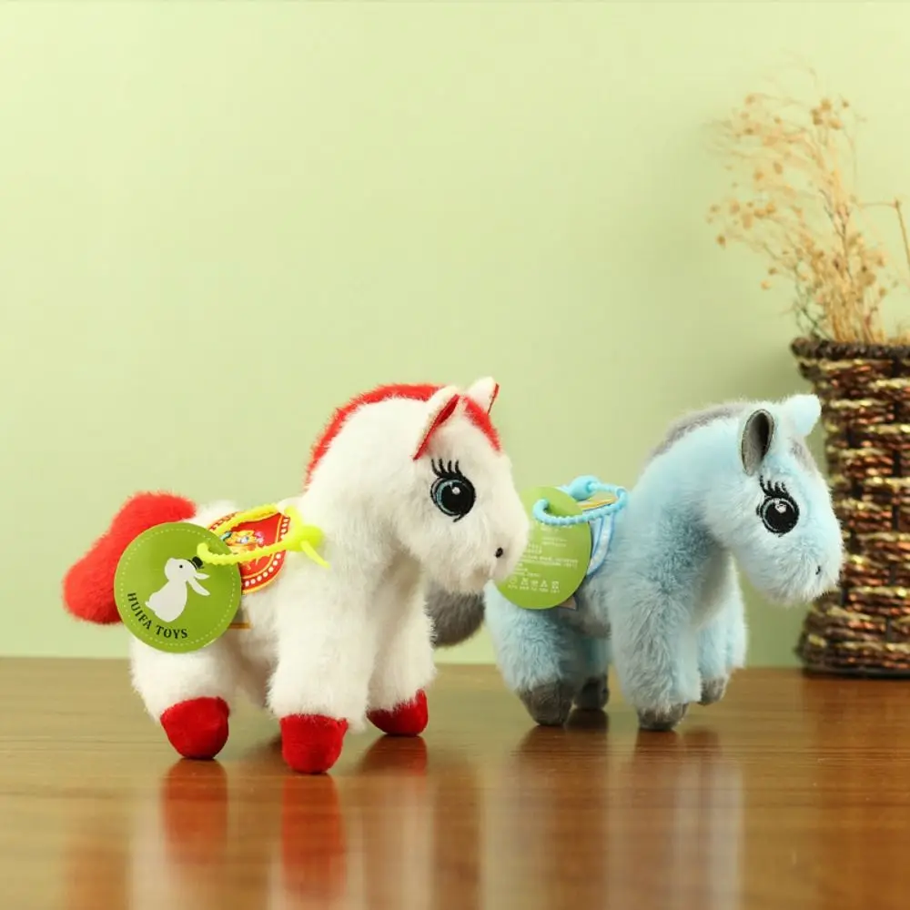 Peluche Cavallo Peluche Bambola Anno del Cavallo Mascotte Appeso Decor Peluche Cavallo Ciondolo Morbido Portachiavi Pony dai Capelli Lunghi