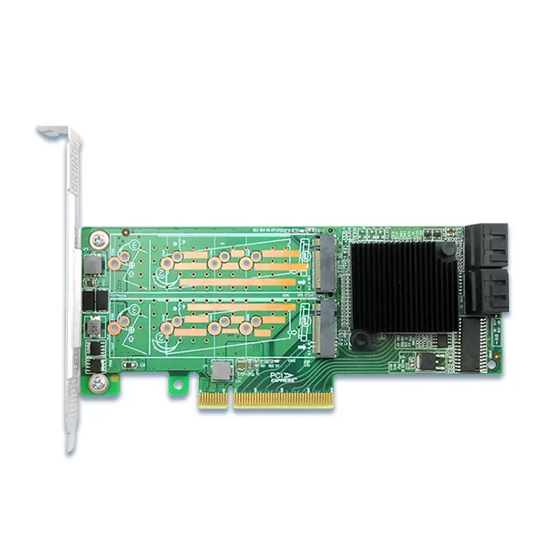 PCIe x8 to 4 M.2 SATA3 SSD and 4 SAS/SATA HardDisk RAID adapter   RAID0  RAID1 support UEFI ---  2008-4M4S