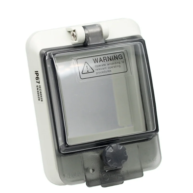 IP67 Transparent Waterproof Cover, Bathroom Socket Protection Box RV Outdoor Power Supply  and Rainproof Junction