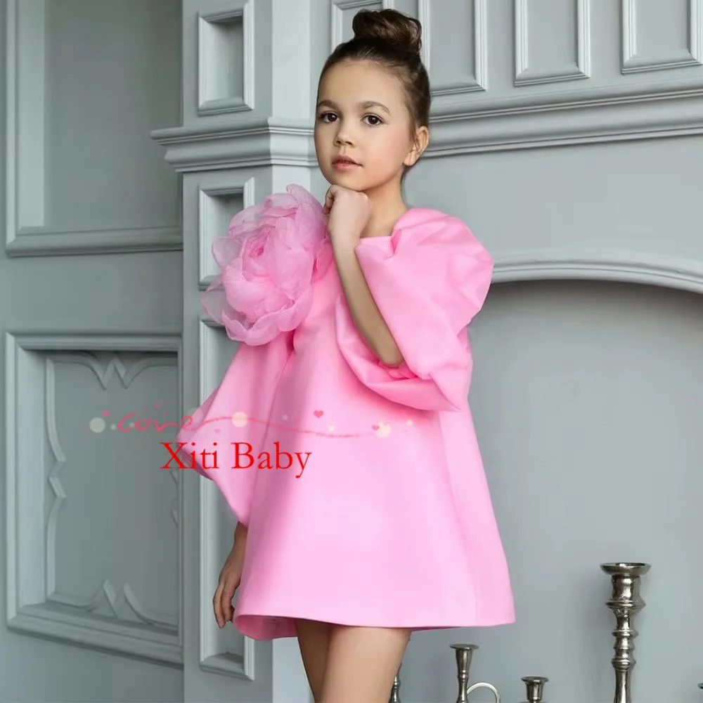 

Princess Glitter Lush Girl Party Dresses Elegant Fluffy Girl Princess Dress Shiny Flower luxurious Birthday Wedding Dress Girl