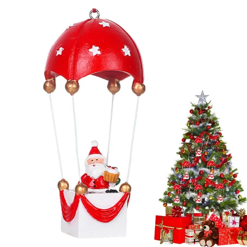 Parachute Snowman Toy Santa Claus Snowmen Parachute Ornaments Toy Christmas Tree Decoration Toys Parachute Santa Claus Ornament