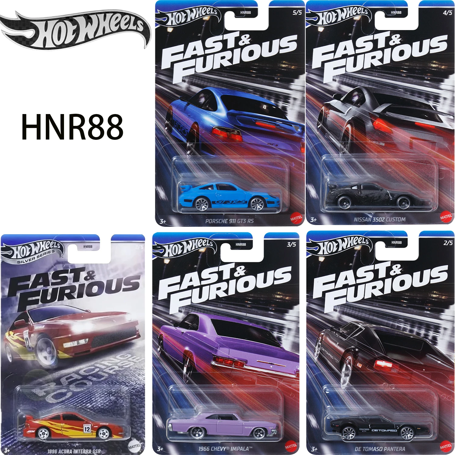

Hot Wheels Silver Series HNR88 9C6K Fast & Furious 1:64 Model Alloy Car Honda Acura Collection Toy Child Gift