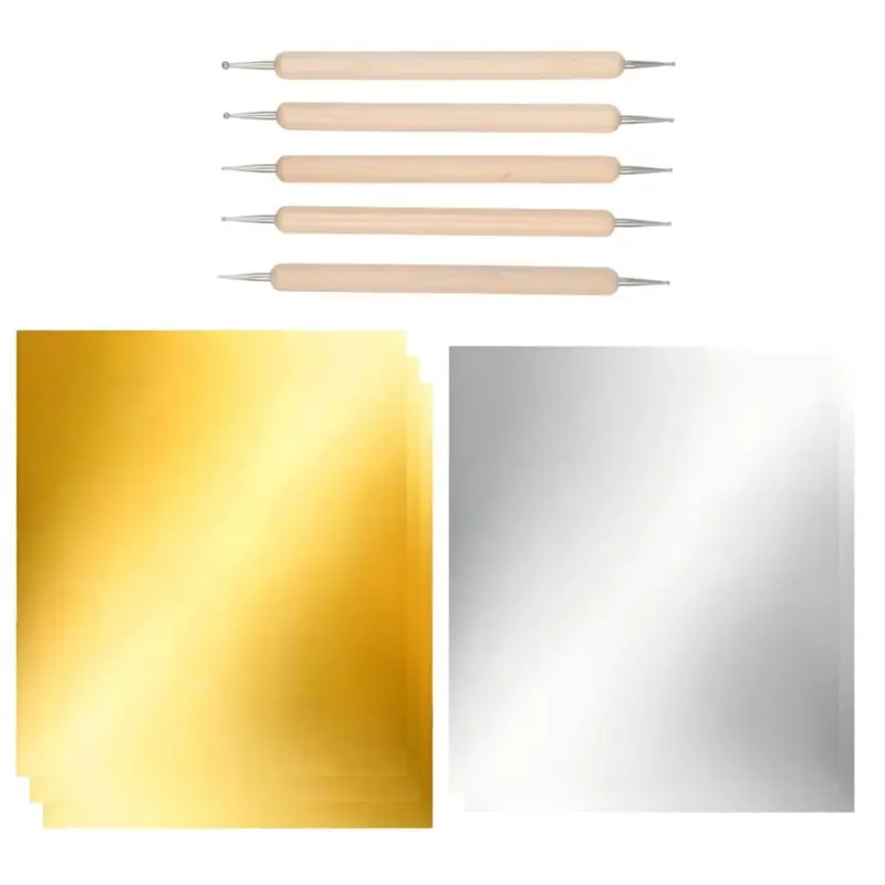 

【ELECTRONIC-ACCESSORIES】Embossing Foil Sheets Crafting & Metalworking Tool For Painting, Engraving, Mounting, Tooling, Handicraf