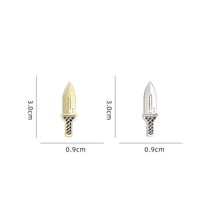 Knife Small Sword Dagger Enamel Brooch Creative Alloy Lapel Pin Badge Backpack Clothing Hat Accessories