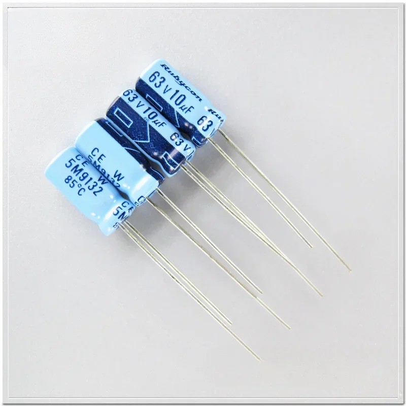 10 Stück/100 Stück Rubycon alte Modelle blau TWSS 10uF/63V10uF Audiokondensator 5x11mm – Detail 1