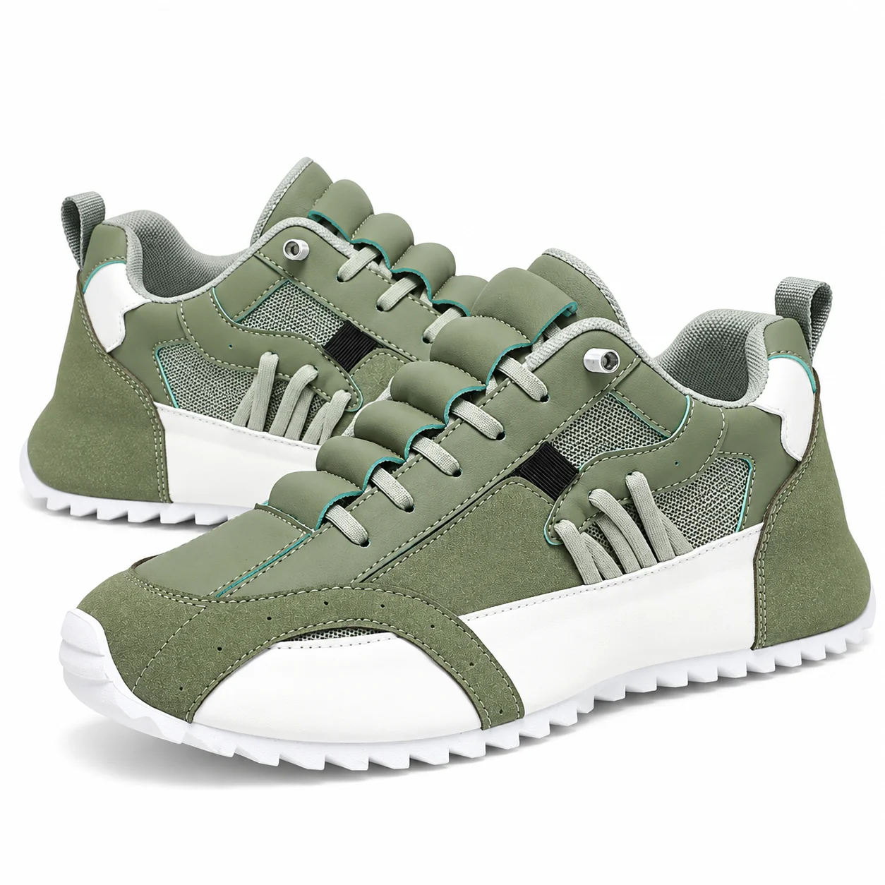 Men's Casual Sport Sneakers Trendy Personalized Elastic Band Vulcanized Shoes Comfortable Breathable Everyday Shoes