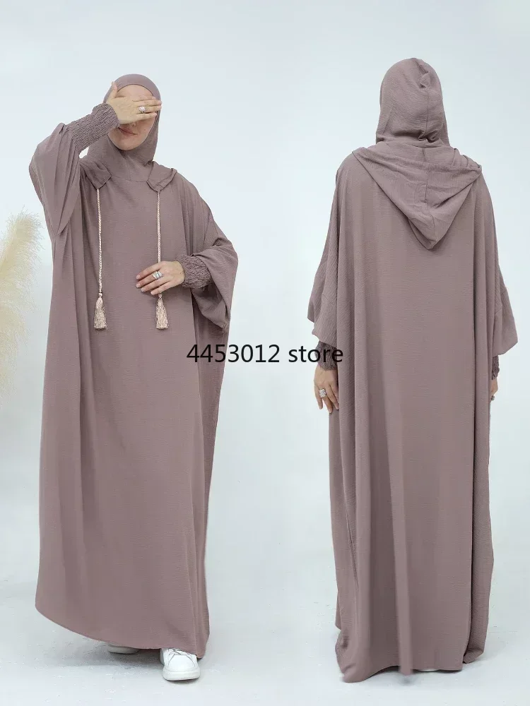 Ramadan Niqab Khimar Hooded Abaya Dubai Turkey Islam Muslim Prayer Clothes African Dresses for Women Kaftan Robe Femme Musulmane