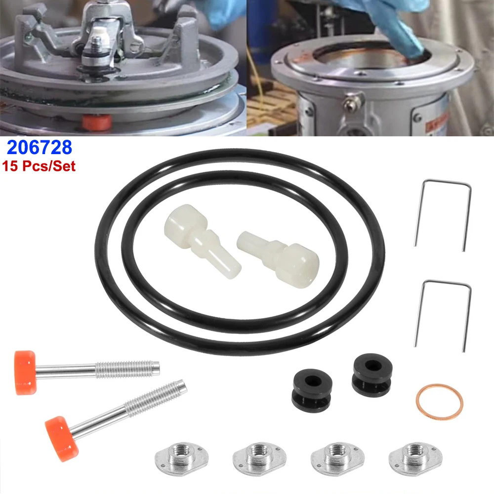 for Graco 206728 Repair Kit for Fire-Ball & Monark Air Motors Repair Replaces for Graco 206-728 206728 15 Pc/Set 206405K 206699J