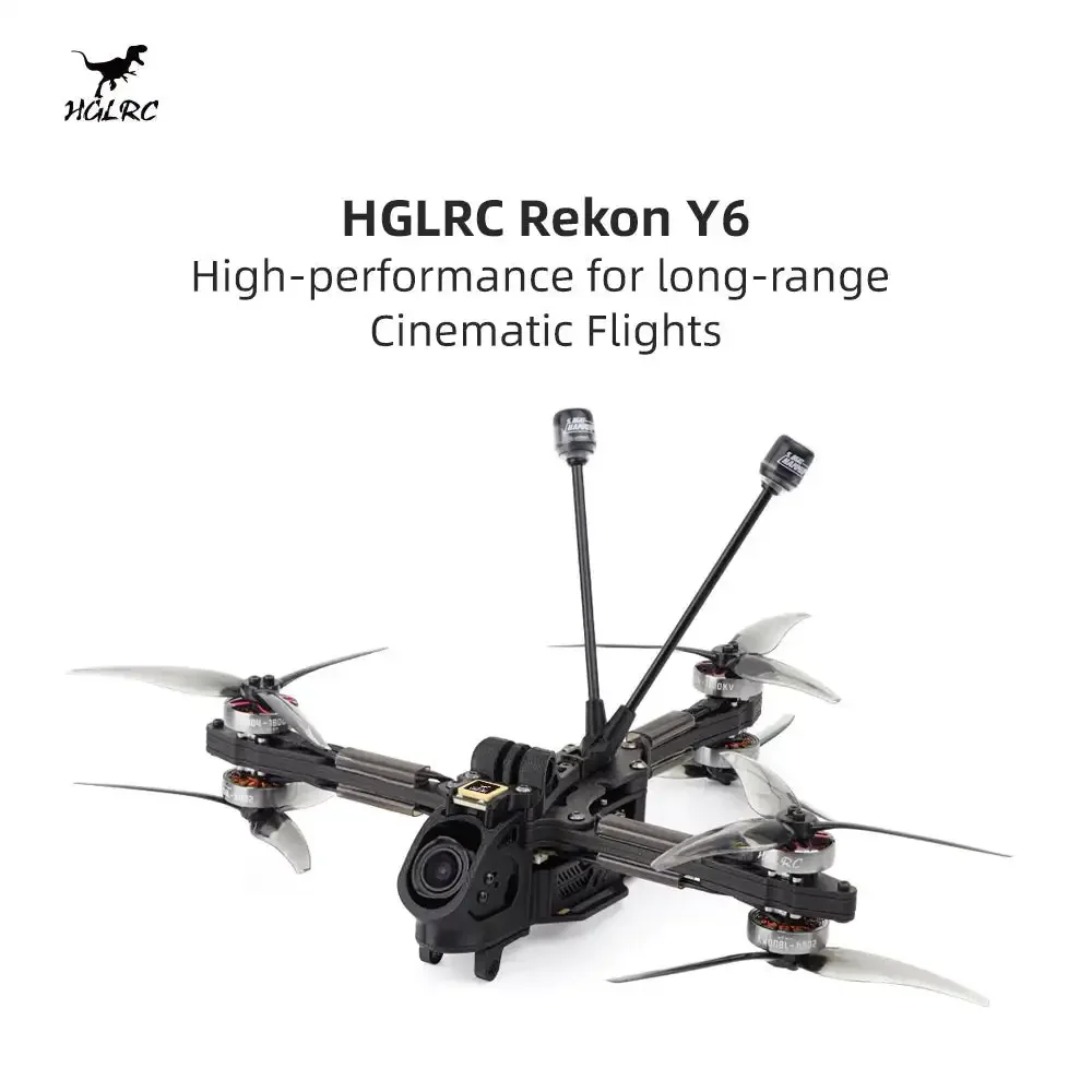 HGLRC Rekon Y6 - 5inch Long Range Quad Analog / Moonlight Kit / O3 Version SPECTER F722 40A 2004 1800KV 6S