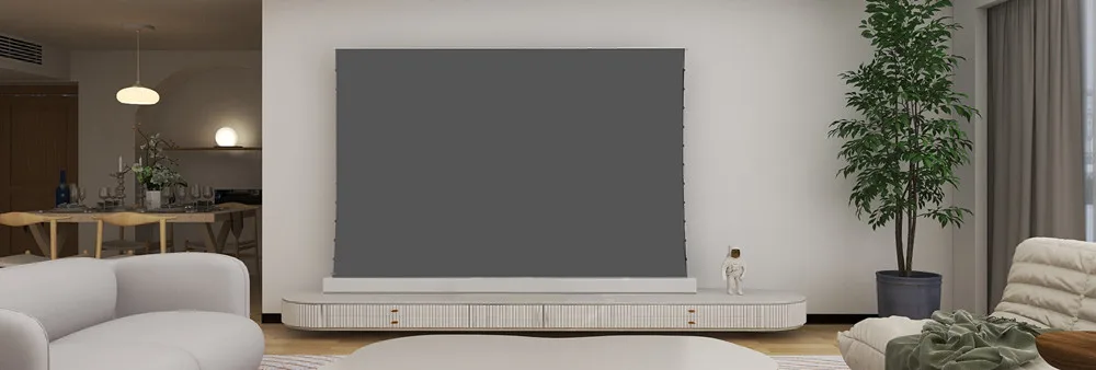 P6halr antike Umgebungs licht, das boden montierte versenkbare elektrische graue Alr-Projektions wand für Standard-/Langwurf-Beamer zurück weist – Detail 2