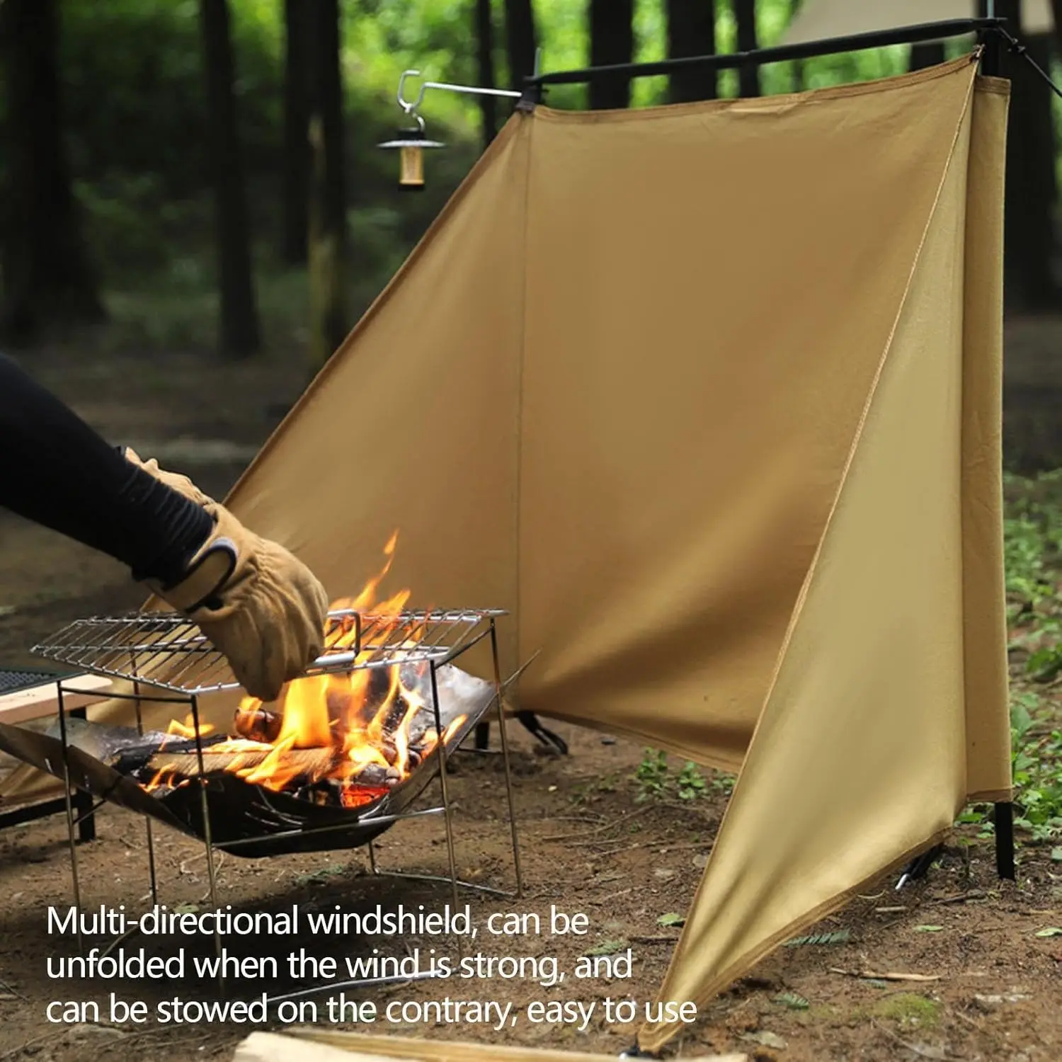 Folding Windproof Shield Camping Sunshade Folding Outdoor Camping Windscreen Wall Mini Area Tent Windshield Camping Equipment