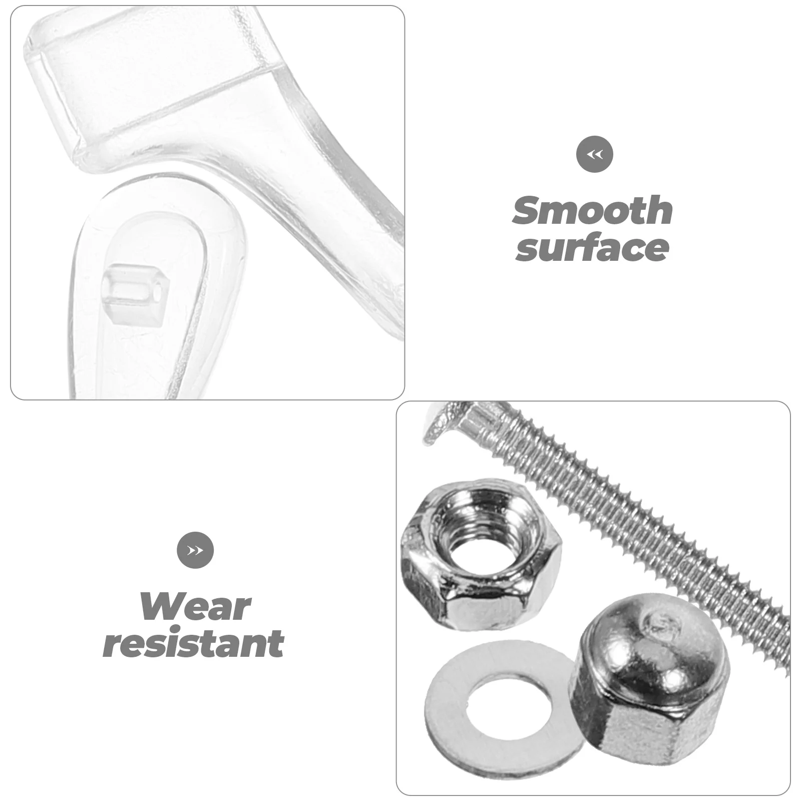 

1 set Glasses Repair Kit Nose Pads Set Silica Gel Screws Antislip Ear Grips Eyeglass Screwdriver Tool Fixing Accessories