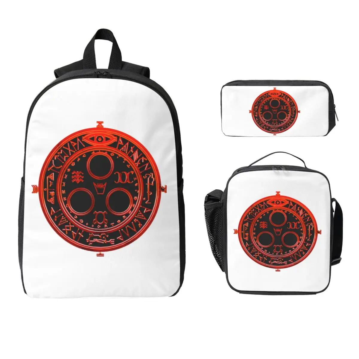

Silent Hill Backpack Student BookBag School Bag Computer Shoulder Bags 3ps Insulated Lunch Bag Pencil Case
