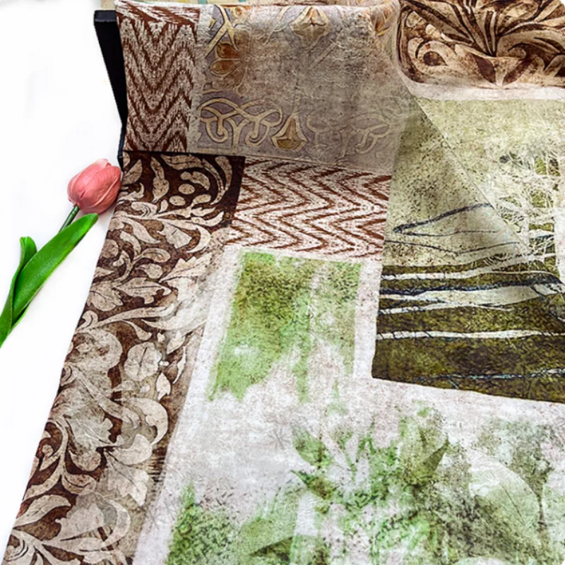 

Tencel jacquard polyester fabric for cheongsam and dress handmade diy fabric