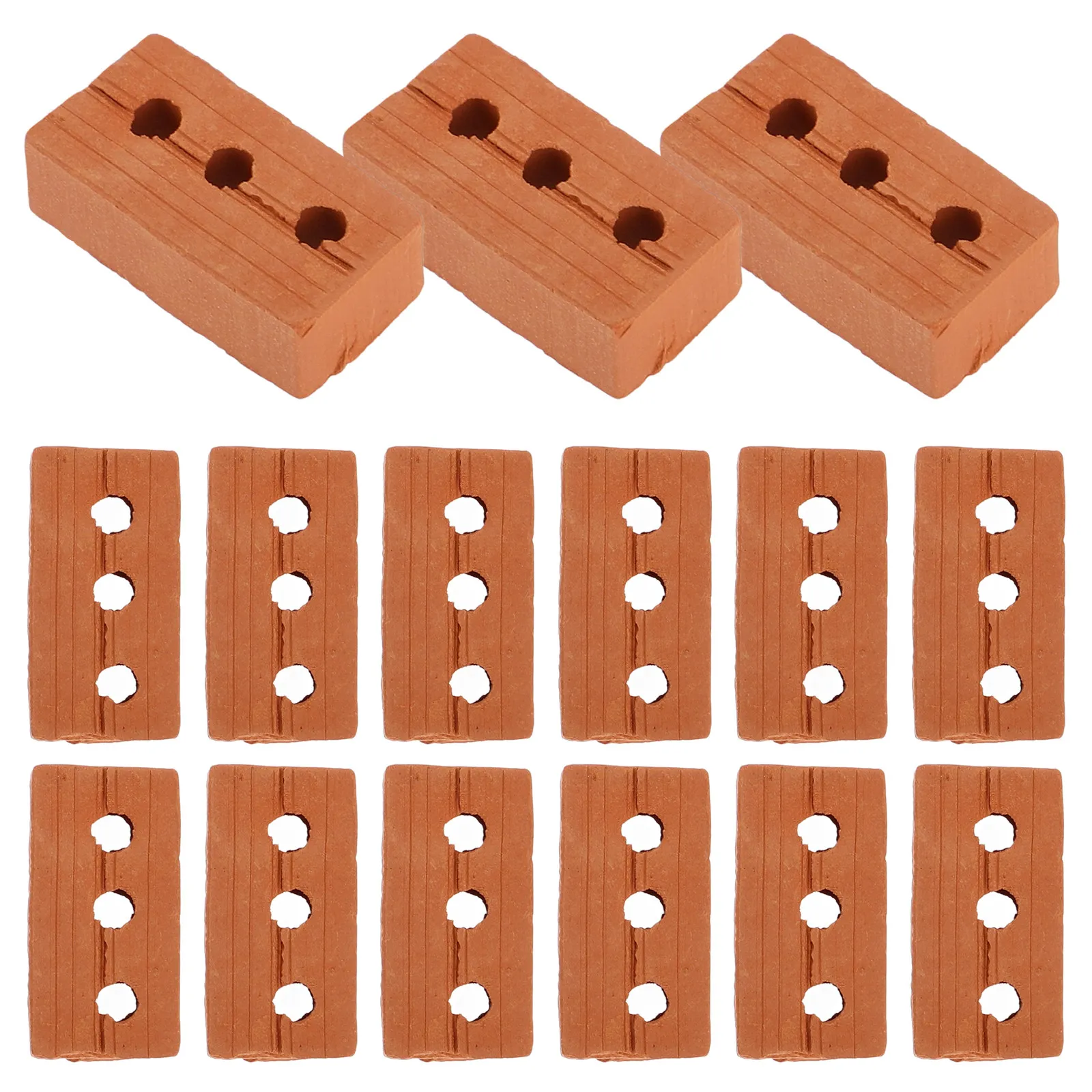 

50Pcs Miniature Bricks Realistic Fake Bricks for Architectural Models DIY Crafts Mini Brick Accessories Micro Landscape Supplies