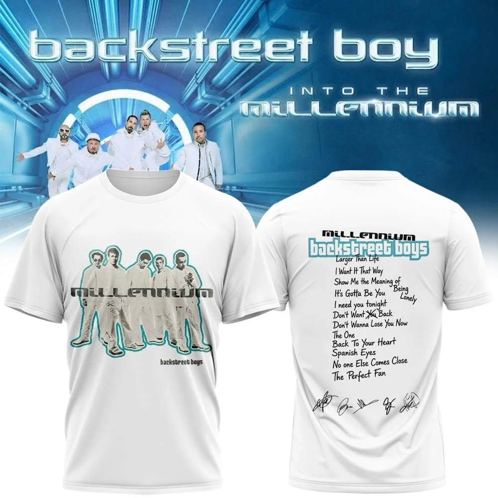 2026 Neues Backstreet Boys Millennium Tour Retro T-Shirt – Y2K Unisex Kurzarm-Trendtop (Erwachsenen-/Kindergrößen) Familien-Set – Detail 5