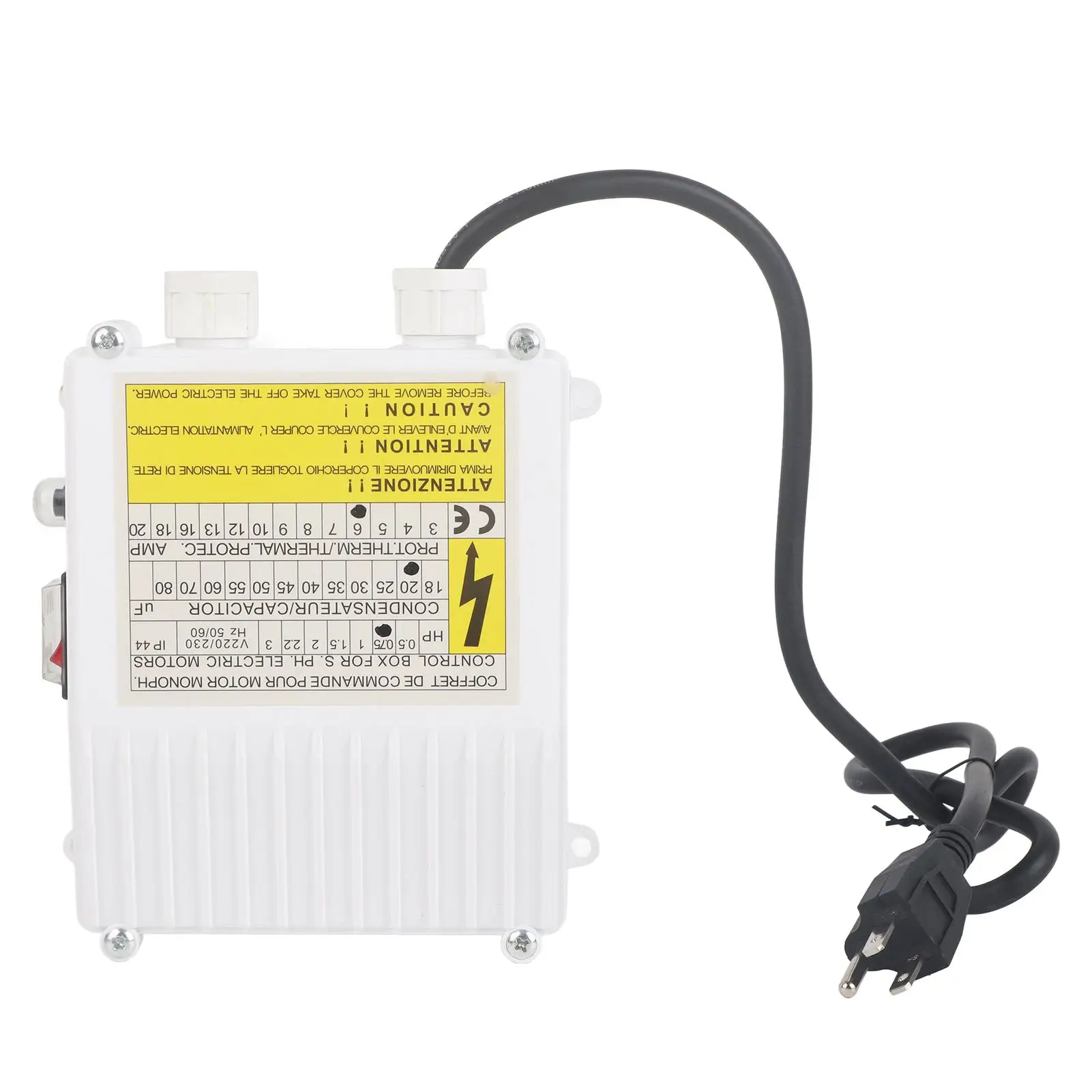 

ABS Pump Control Box with Thermal Protection Circuit Breaker for deep Well Submersible Household Suction Pumps