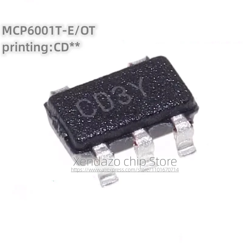 50pcs/lot MCP6001T-E/OT printing CD** SOT-23-5 package Original genuine Single channel operational amplifier chip