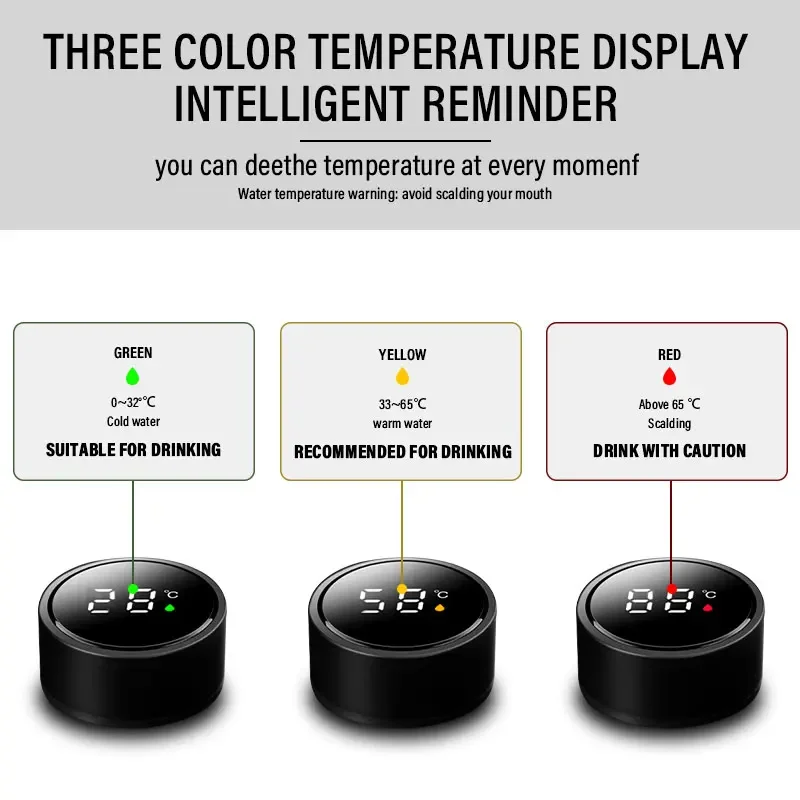 Auto Edelstahl Intelligente Temperatur Isolierung Tasse Für Audi A6 Q3 A3 B5 B6 B7 B8 B9 Q7 8P 8V 8L A5 A4 C6 C5 A8 Q2 Q5 RS3