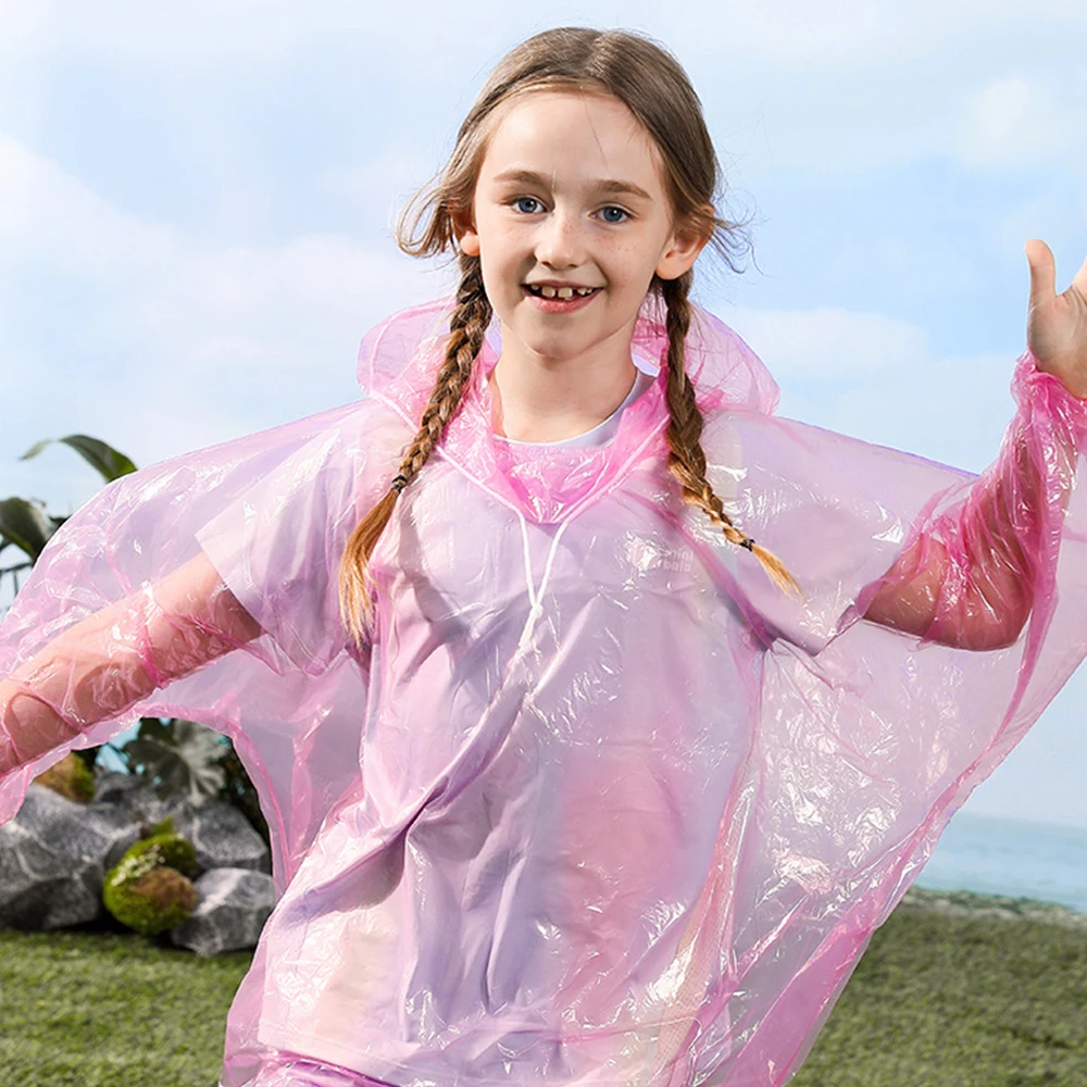 3 шт., одноразовый непромокаемый плащ из ПЭ